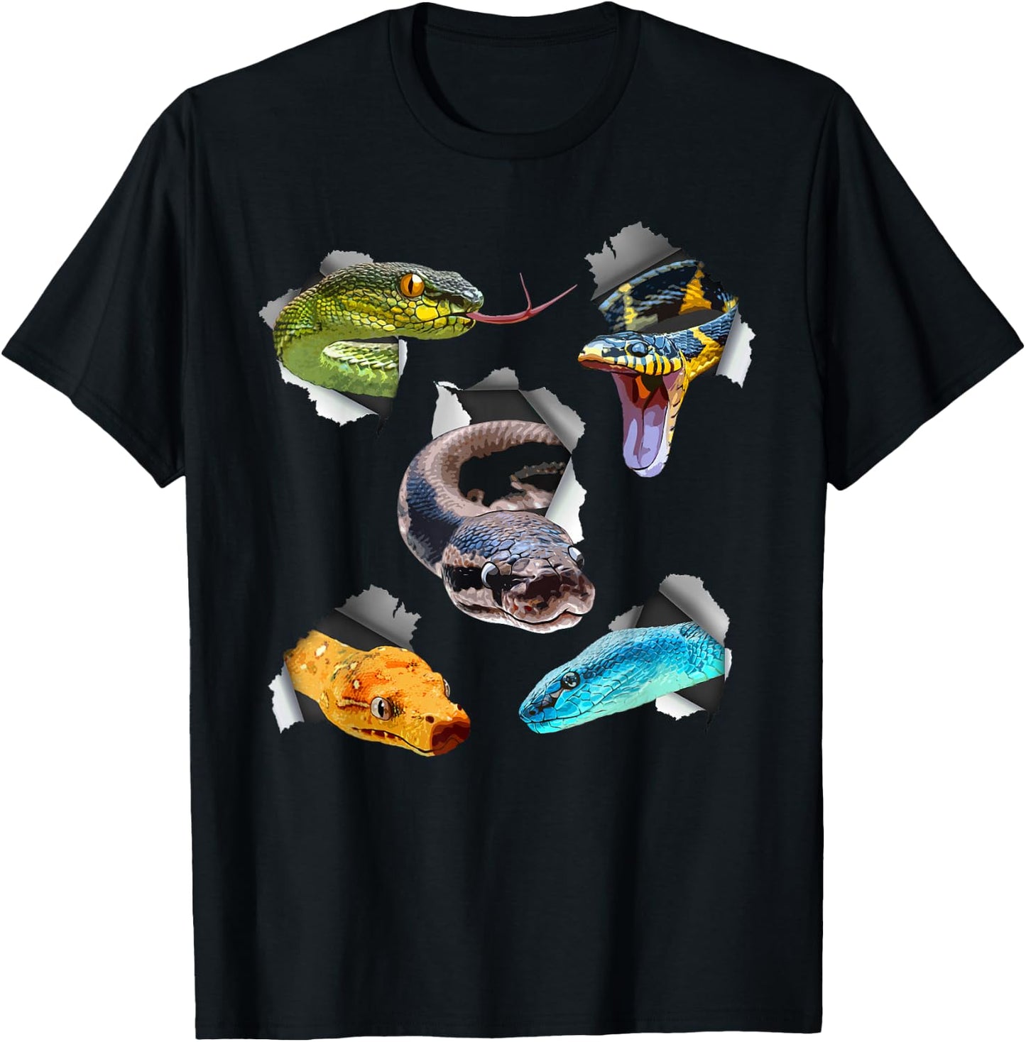 Funny Snake Design Women Kids Toddler Reptile Lover T-Shirt - T-Shirt | Black