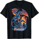 Feminism Dragon Fantasy Vintage Feminist Graphic T-Shirt - T-Shirt | Black