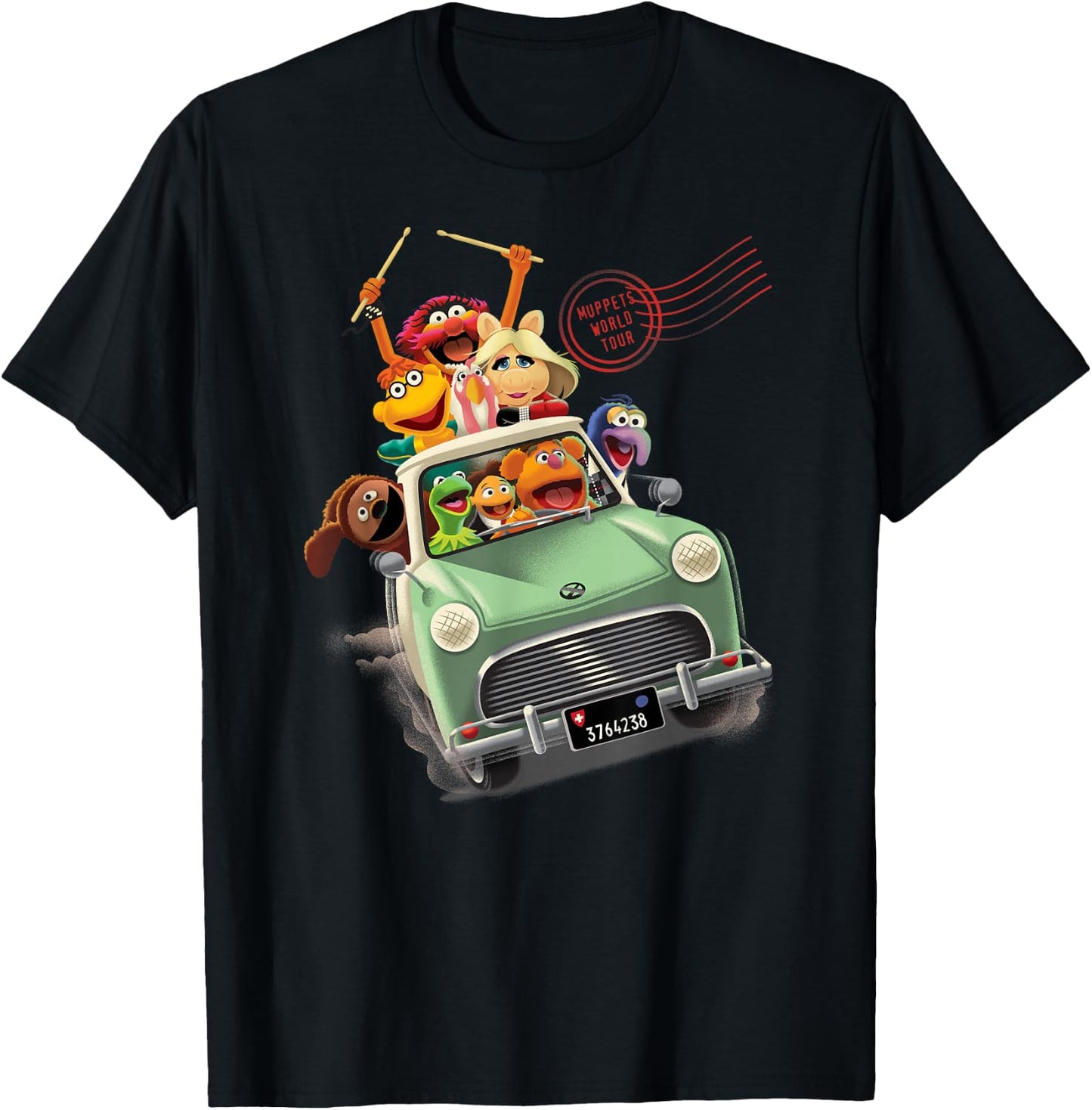 The Muppets - World Tour Driving Car Group T-Shirt - T-Shirt | Black
