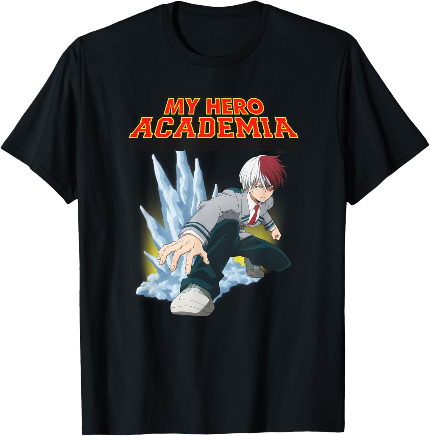 My Hero Academia Shoto Todoroki Mid-Cold Mid-Warm , Black, S T-Shirt - T-Shirt | Black