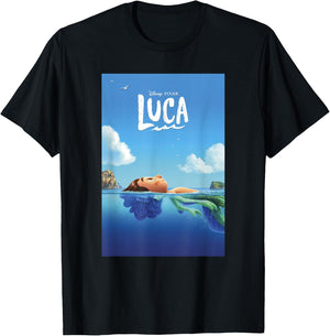 Disney Pixar Luca Poster T-Shirt - T-Shirt | Black