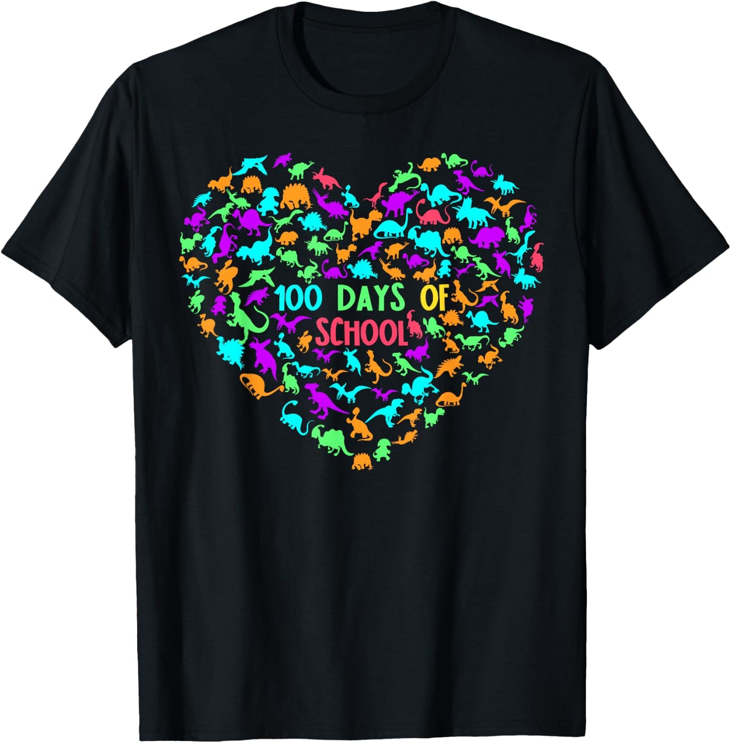 100 Days of School 100th Day Dinosaur Lover 100 Days Smarter T-Shirt - T-Shirt | Black