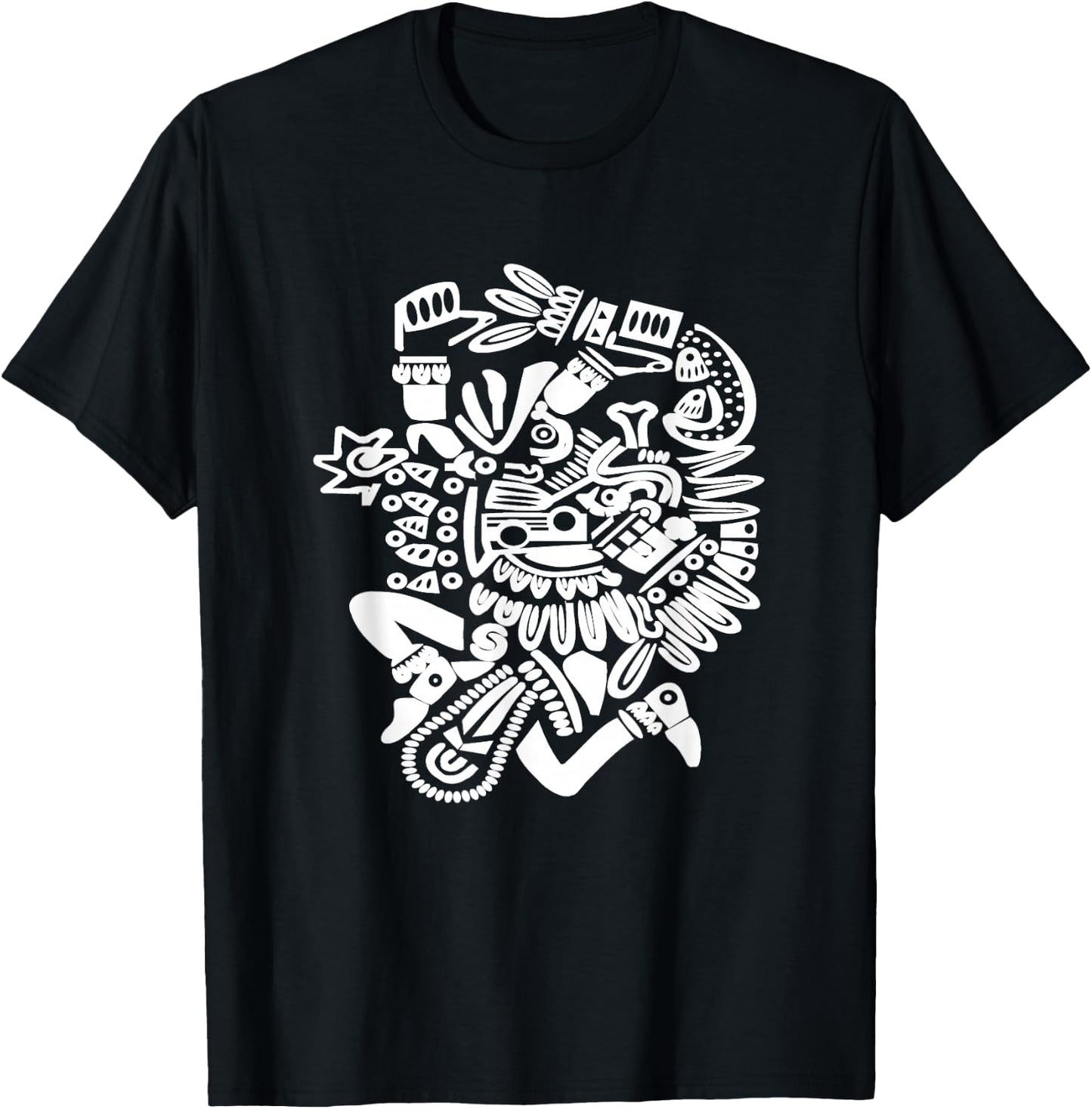 Quetzalcoatl Aztec God Deity Feathered Serpent T-Shirt - T-Shirt | Black