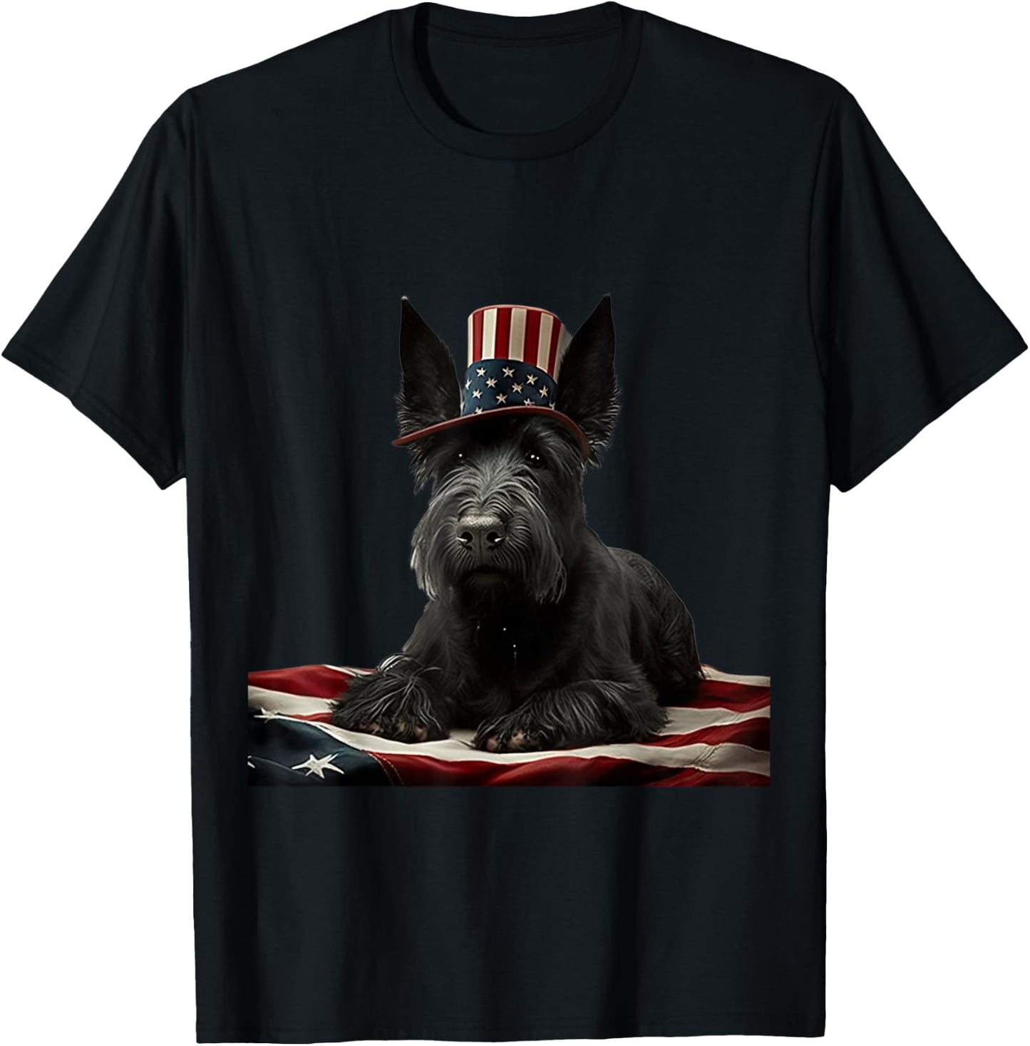 Scottish Terrier 4th of July - Scottish Terrier USA T-Shirt - T-Shirt | Black