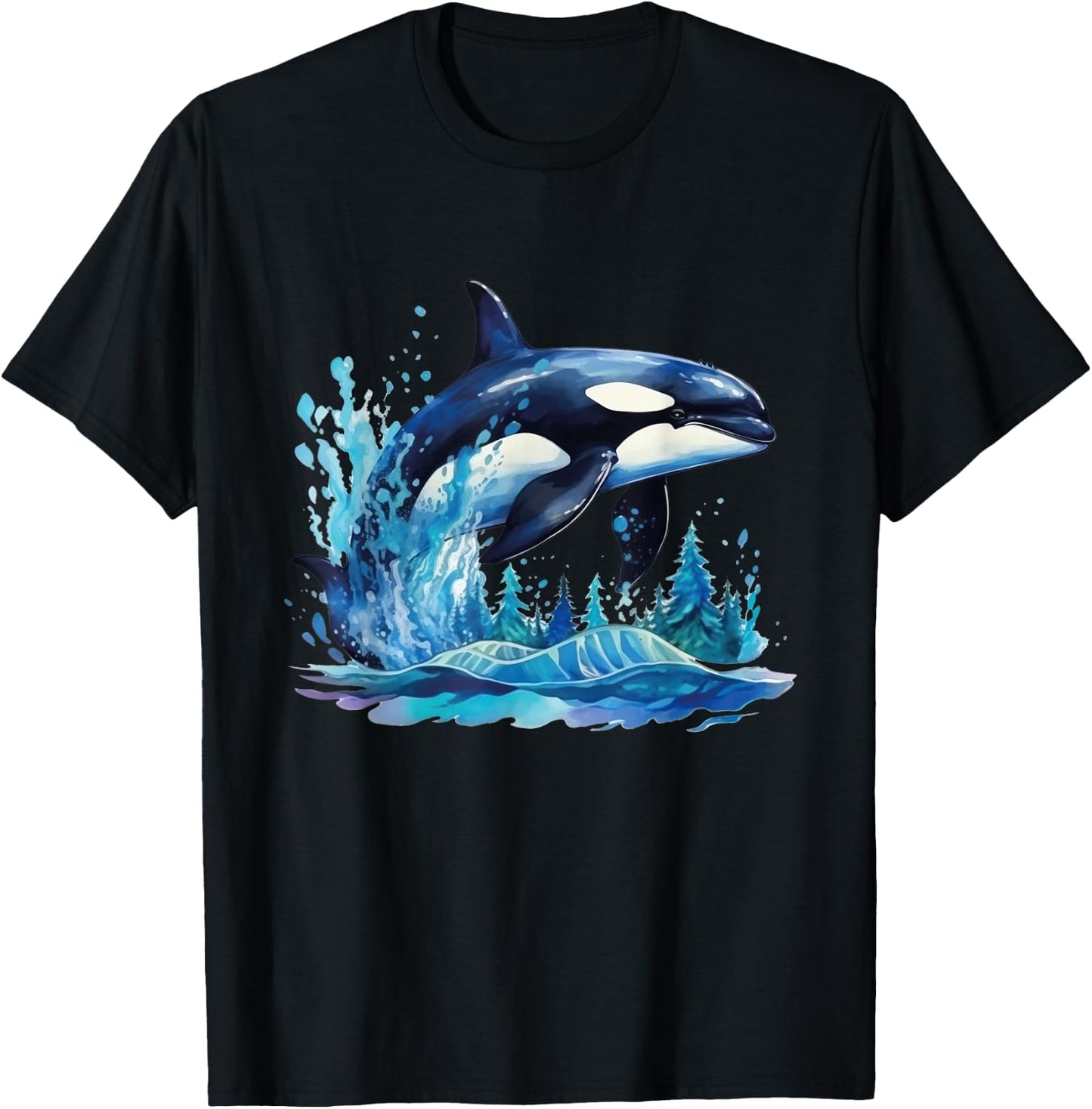 Whale Orca Kids T-Shirt - T-Shirt | Black
