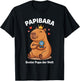 Papibara Capybara Papa Vatertag Lustiger Bester Vater Lustig T-Shirt - T-Shirt | Black