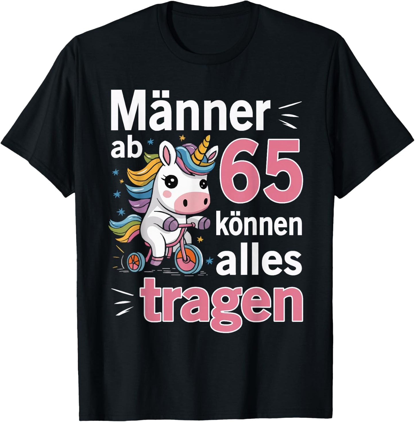 65th Birthday Man Men from 65 Years Funny Saying , black T-Shirt - T-Shirt | Black
