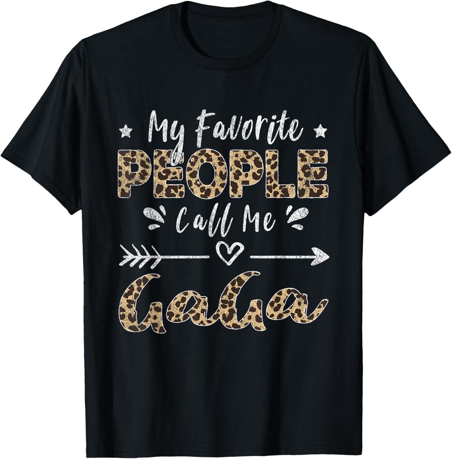 My Favorite People Call Me Gaga Leopard T-Shirt - T-Shirt | Black
