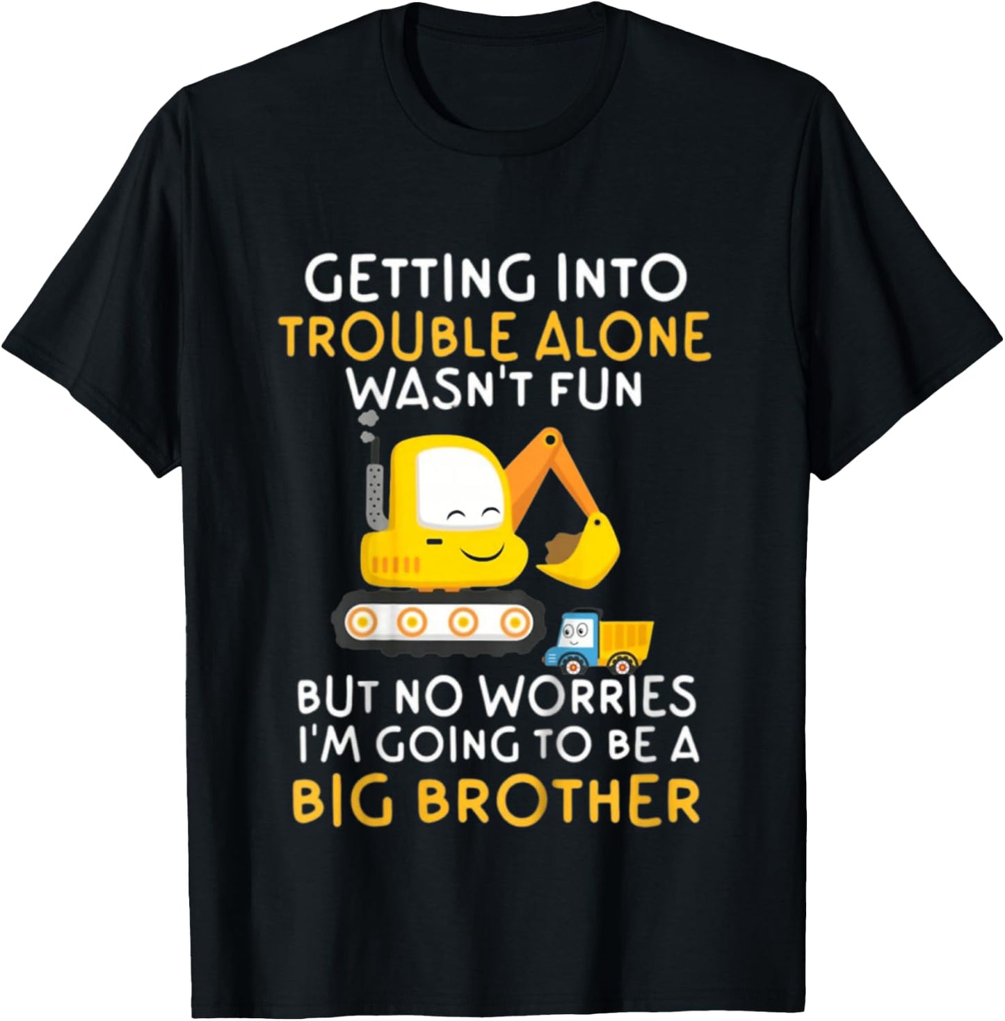 Kids Promoted to Big brother 2027 Construction Excavator Toddlers T-Shirt - T-Shirt | Black