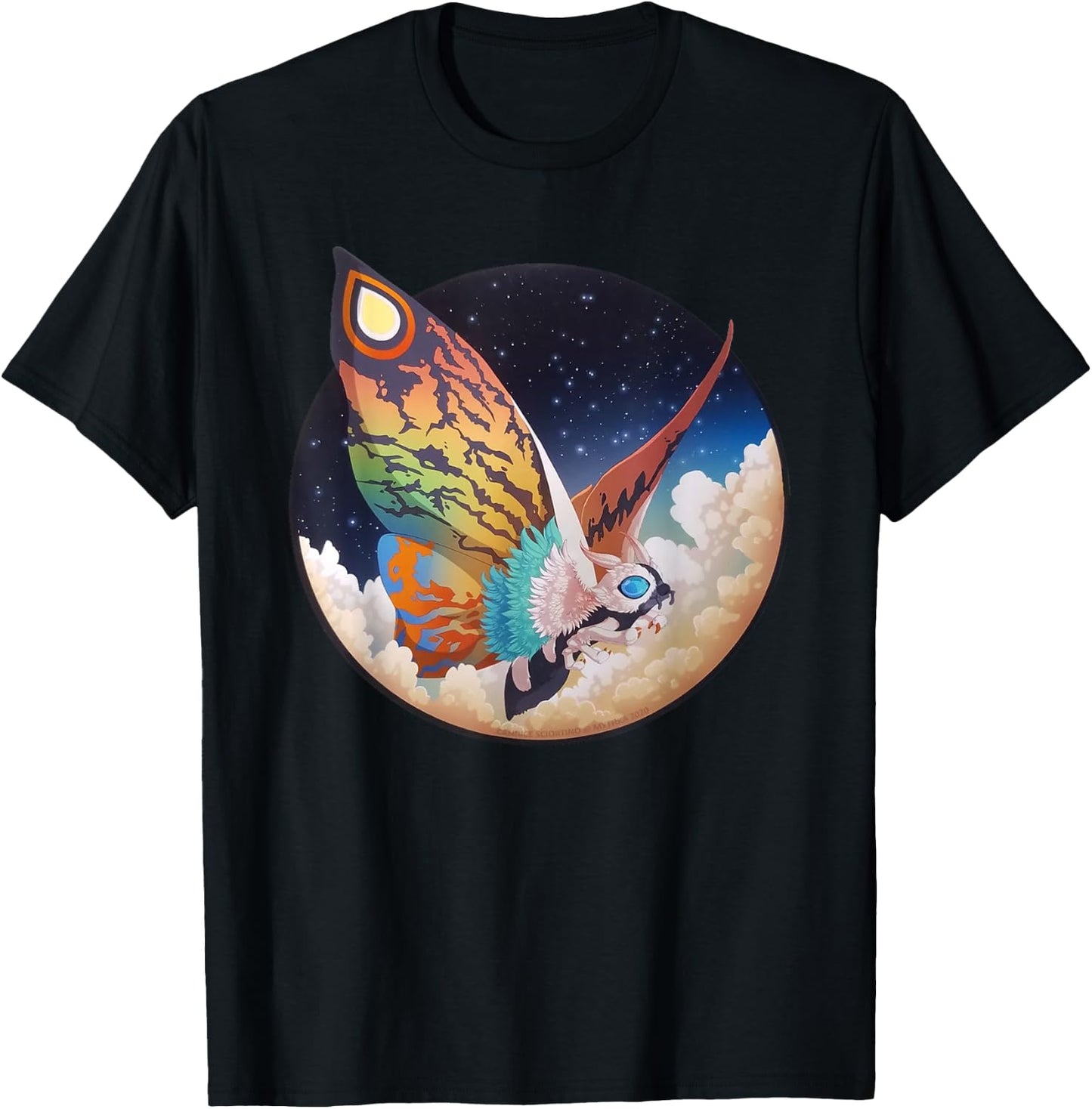 Vintage Mothra - Mothra Kaiju Monster , black T-Shirt - T-Shirt | Black