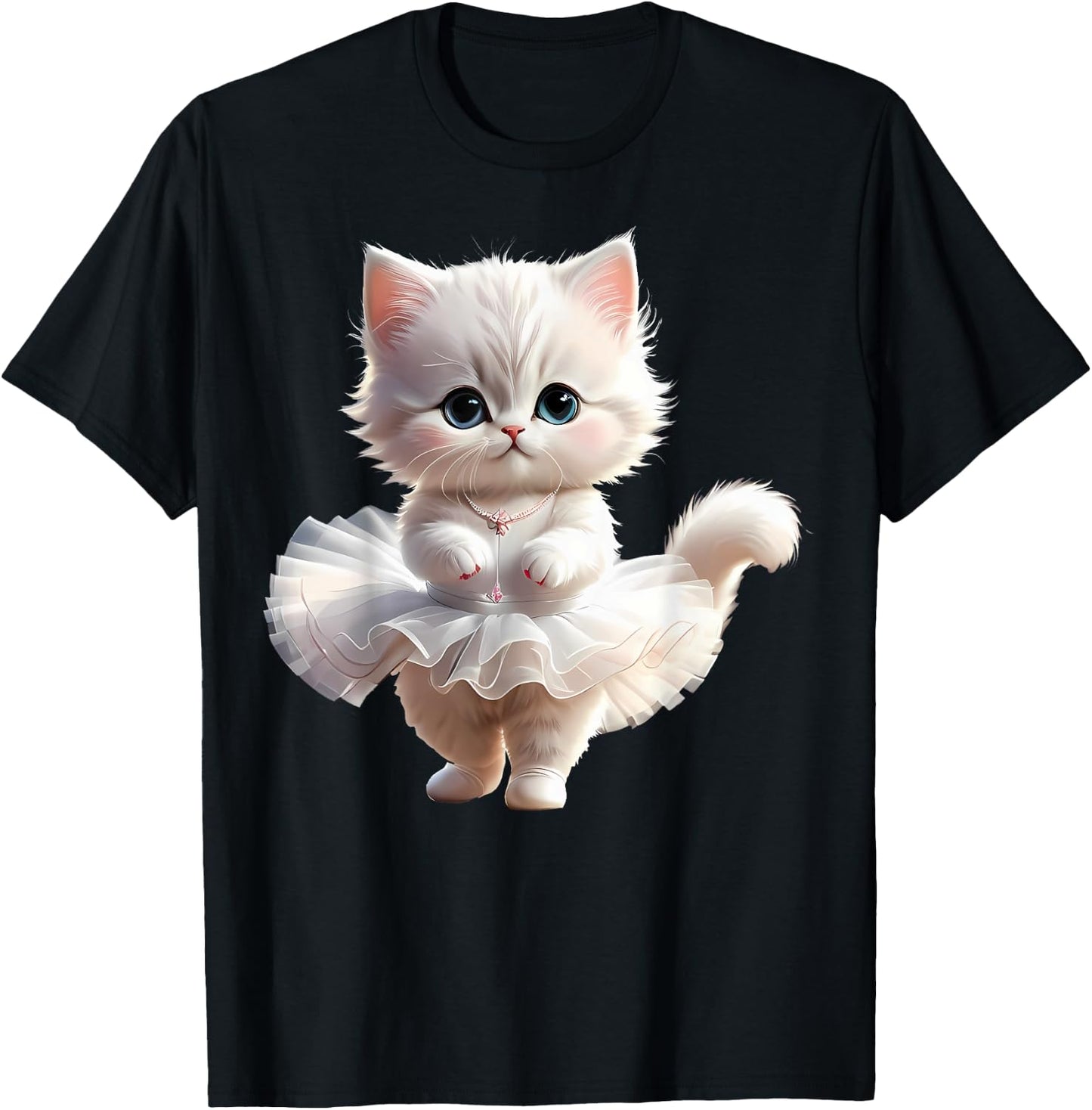 Sweet Dancing Ballerina Cat Ballet Kitty Girl For Kids T-Shirt - T-Shirt | Black