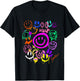 Smile Face Emoticons Fun Vivid Graffiti Smiley Face Graphic , black, S T-Shirt - T-Shirt | Black