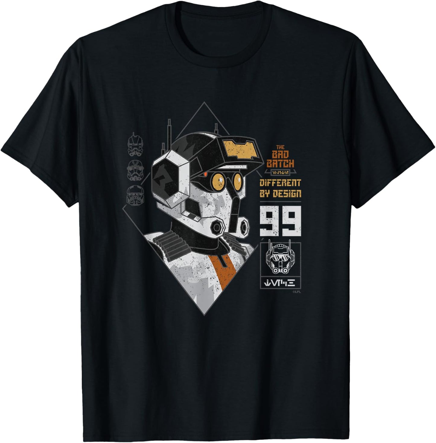 Star Wars The Bad Batch Tech Different by Design T-Shirt - T-Shirt | Black
