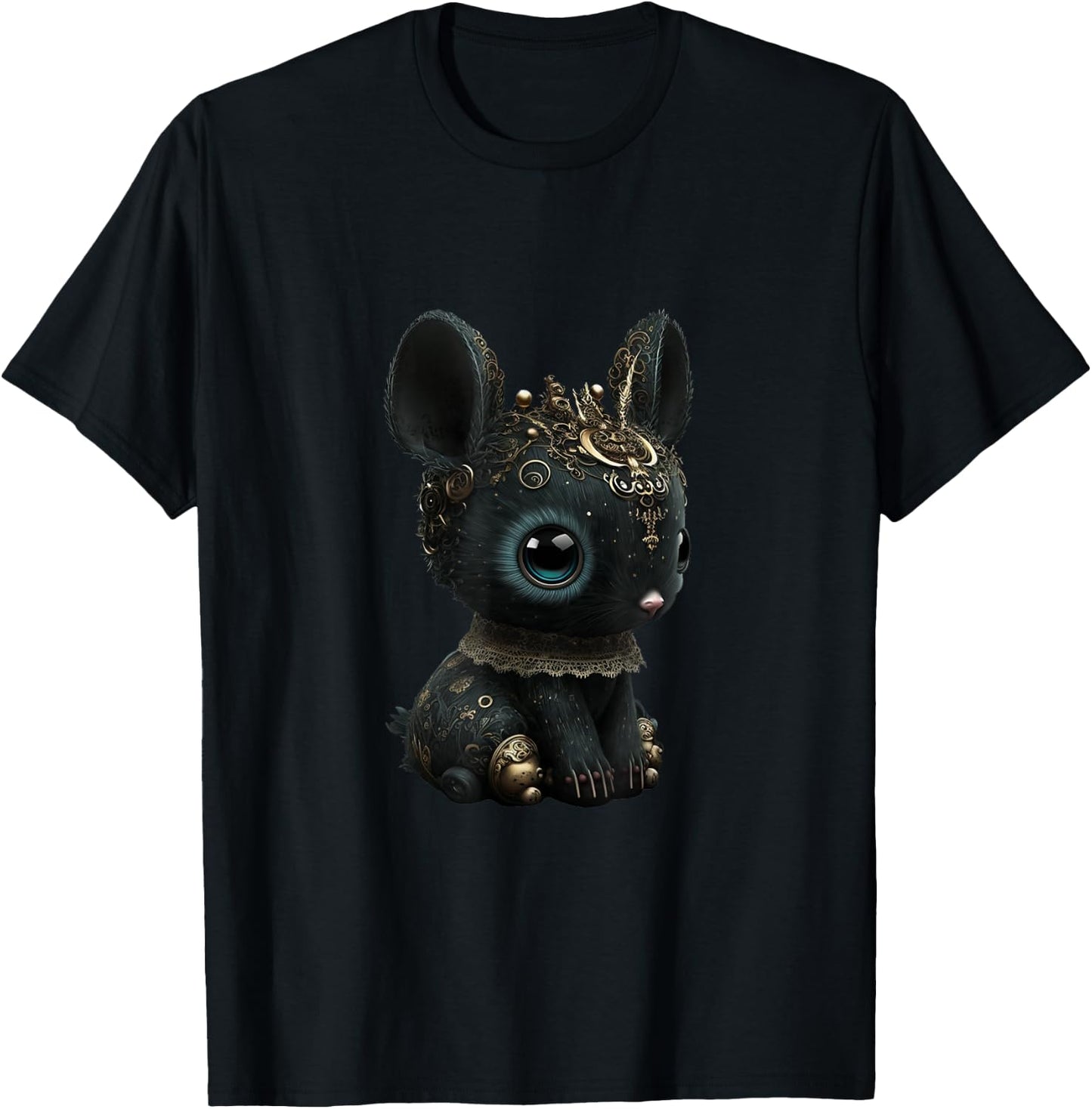 Kawaii Gothic Cute Goth Bunny T-Shirt - T-Shirt | Black