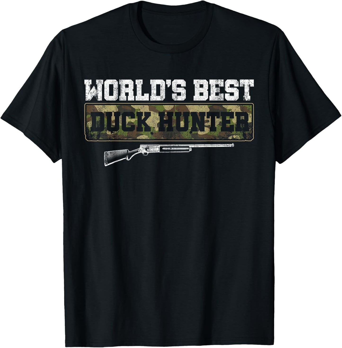 Duck Hunting Hunter Vintage World's Best Duck Hunter T-Shirt - T-Shirt | Black