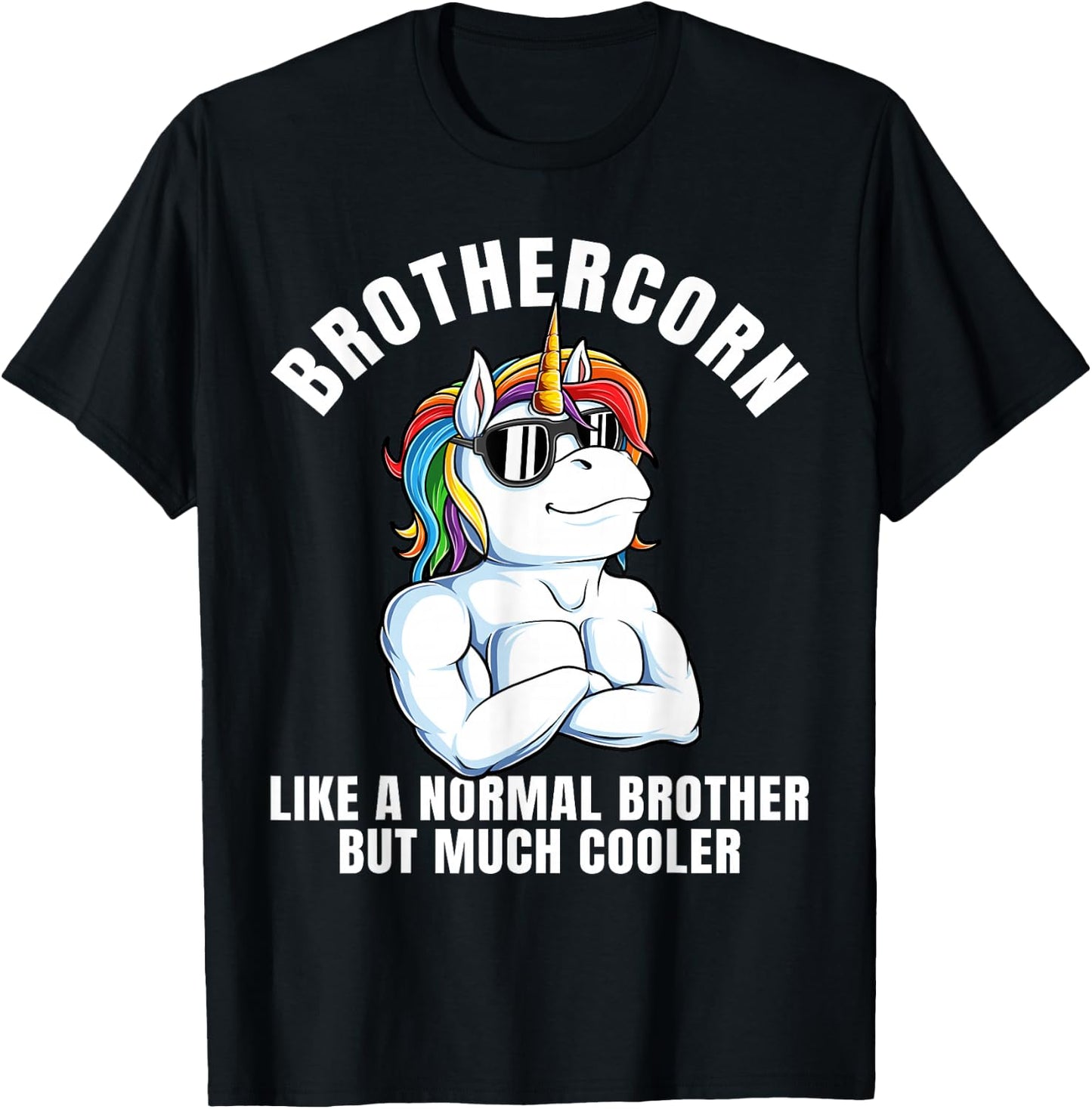 Brothercorn Cool Unicorn Brother Boys T-Shirt - T-Shirt | Black