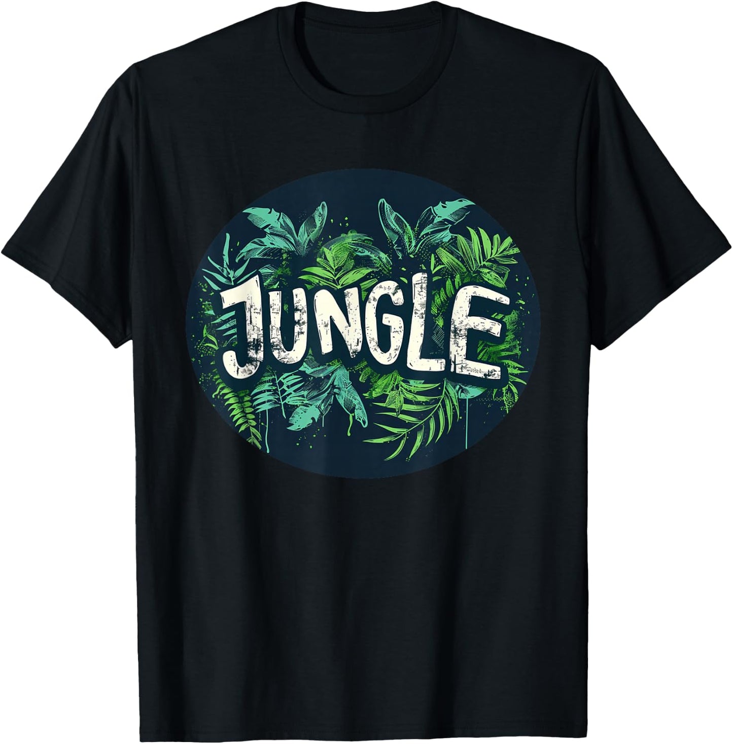 Stylish jungle design for trendy outfits , Black, S T-Shirt - T-Shirt | Black