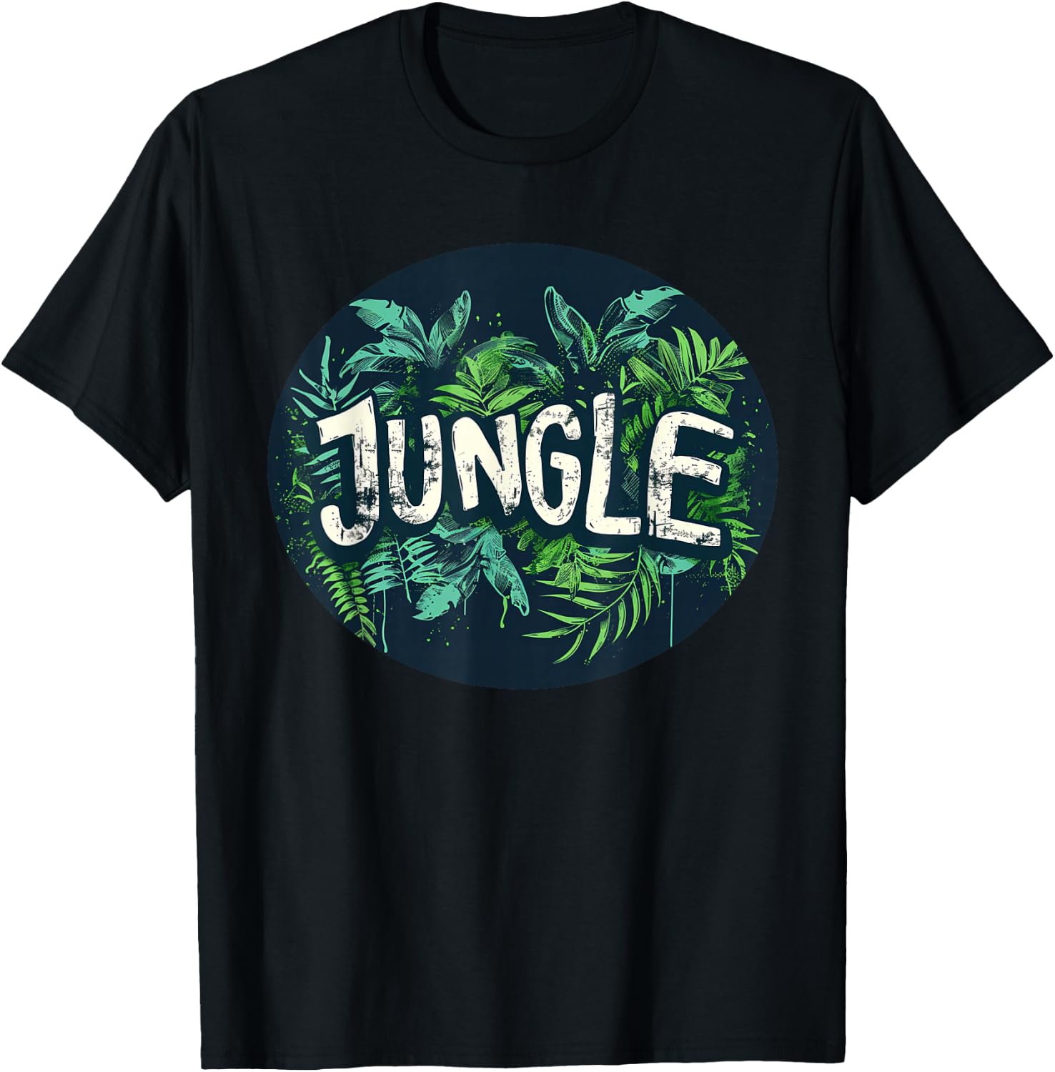 Stylish jungle design for trendy outfits , Black, S T-Shirt - T-Shirt | Black