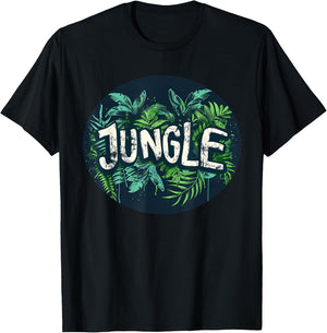 Stylish jungle design for trendy outfits , Black, S T-Shirt - T-Shirt | Black