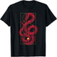 SERPENTINE Sacred Geometry Mystic Snake Organic Symmetry T-Shirt - T-Shirt | Black