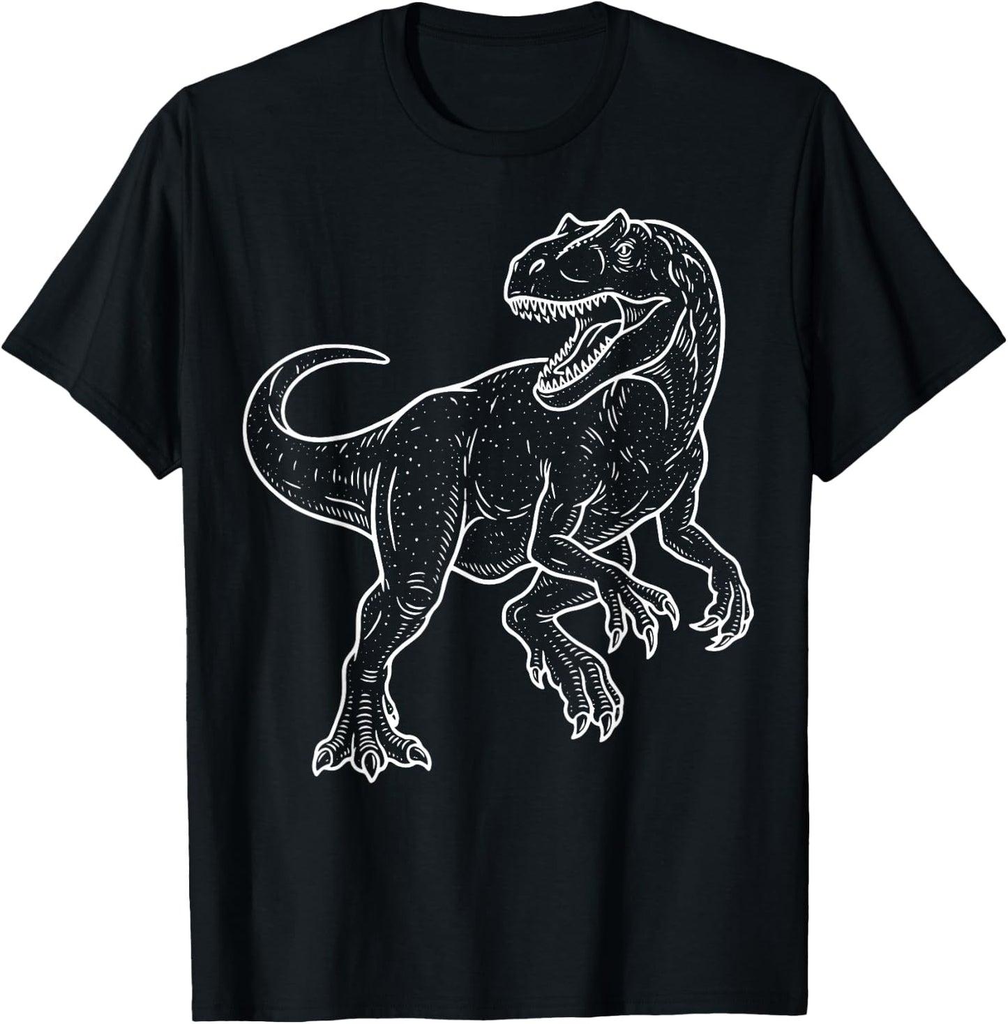 Allosaurus Illustration T-Shirt - T-Shirt | Black