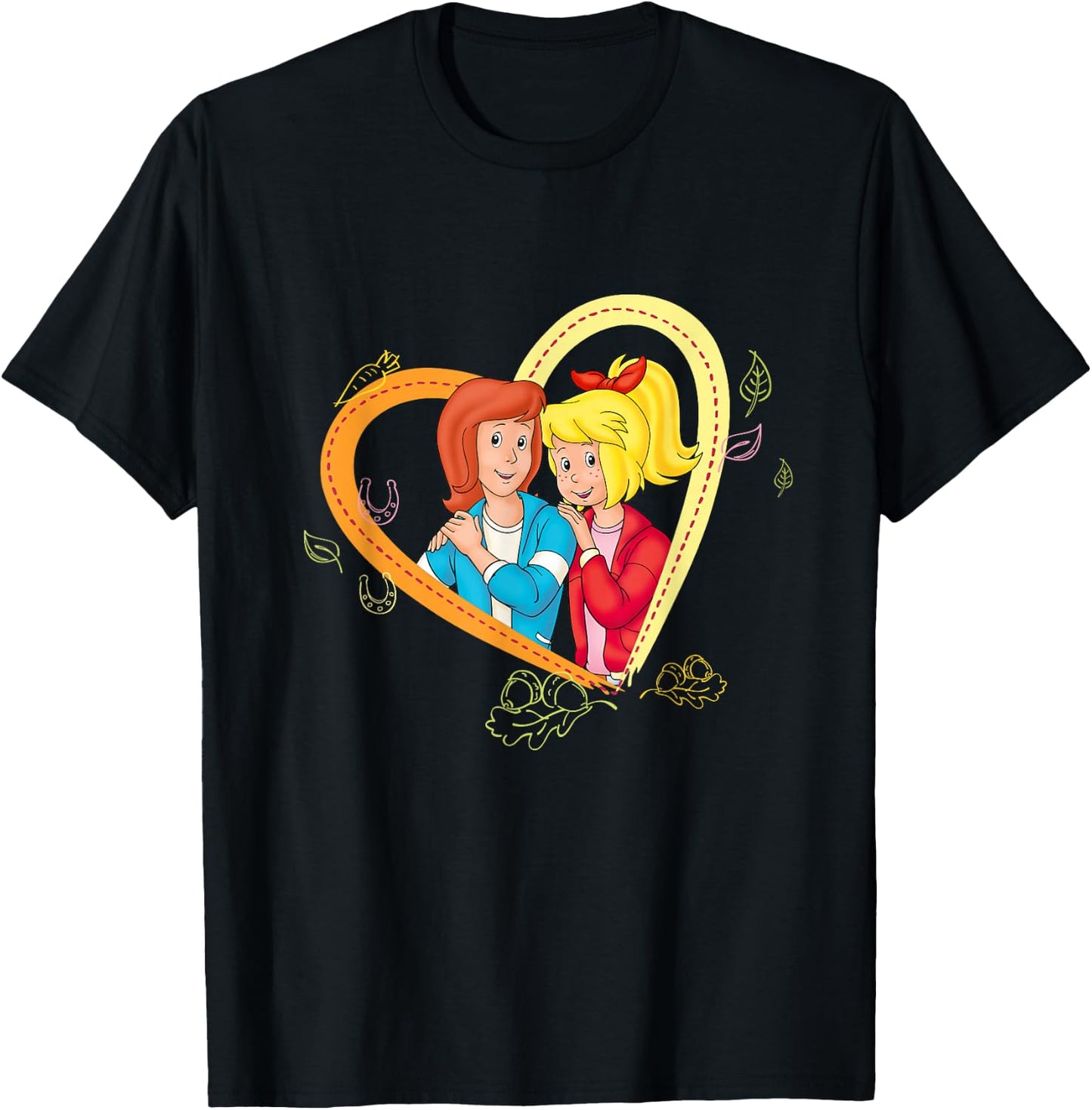 Bibi & Tina - Autumn love Halloween II , blue, s T-Shirt - T-Shirt | Black