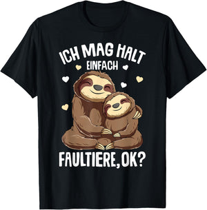 Sloth I Like Hold Sloths Women's Children's Girls , black T-Shirt - T-Shirt | Black