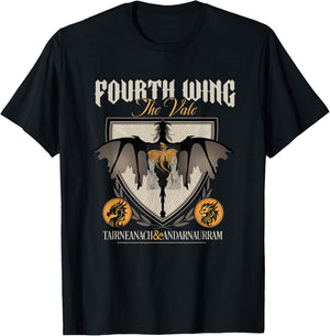 Fourth Wing The Empyrean The Vale Dragon Crest T-Shirt - T-Shirt | Black
