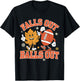 Vintage Falls Out Balls Out Football Game Day Thanksgiving T-Shirt - T-Shirt | Black