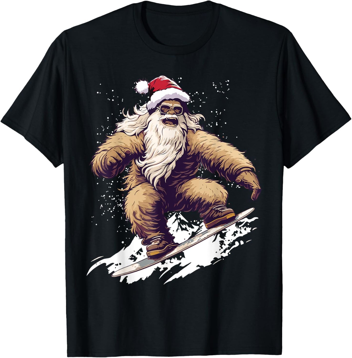 Santa Bigfoot Sasquatch Christmas Xmas Kids T-Shirt - T-Shirt | Black