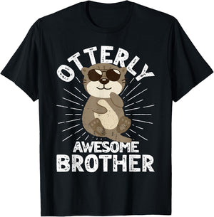 Funny Brother Otterly Awesome Brother Otter T-Shirt - T-Shirt | Black