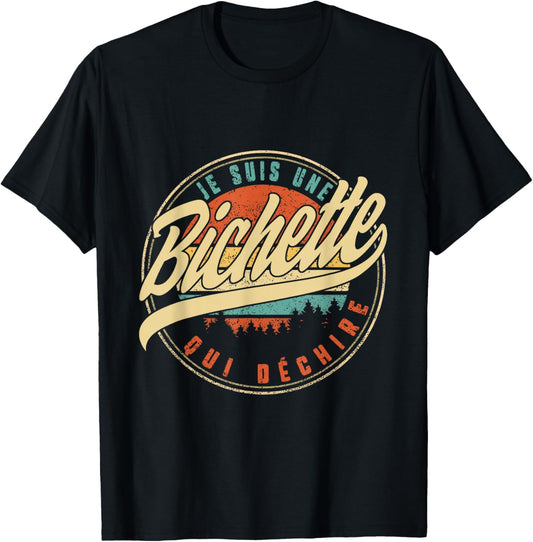 Je Suis Une Bichette Qui Dechire Humour Father's Day Men's , Black, S T-Shirt - T-Shirt | Black
