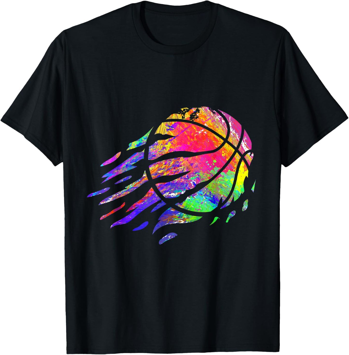 Basketball Sport Splash Basketball Player Ball Sports T-Shirt - T-Shirt | Black