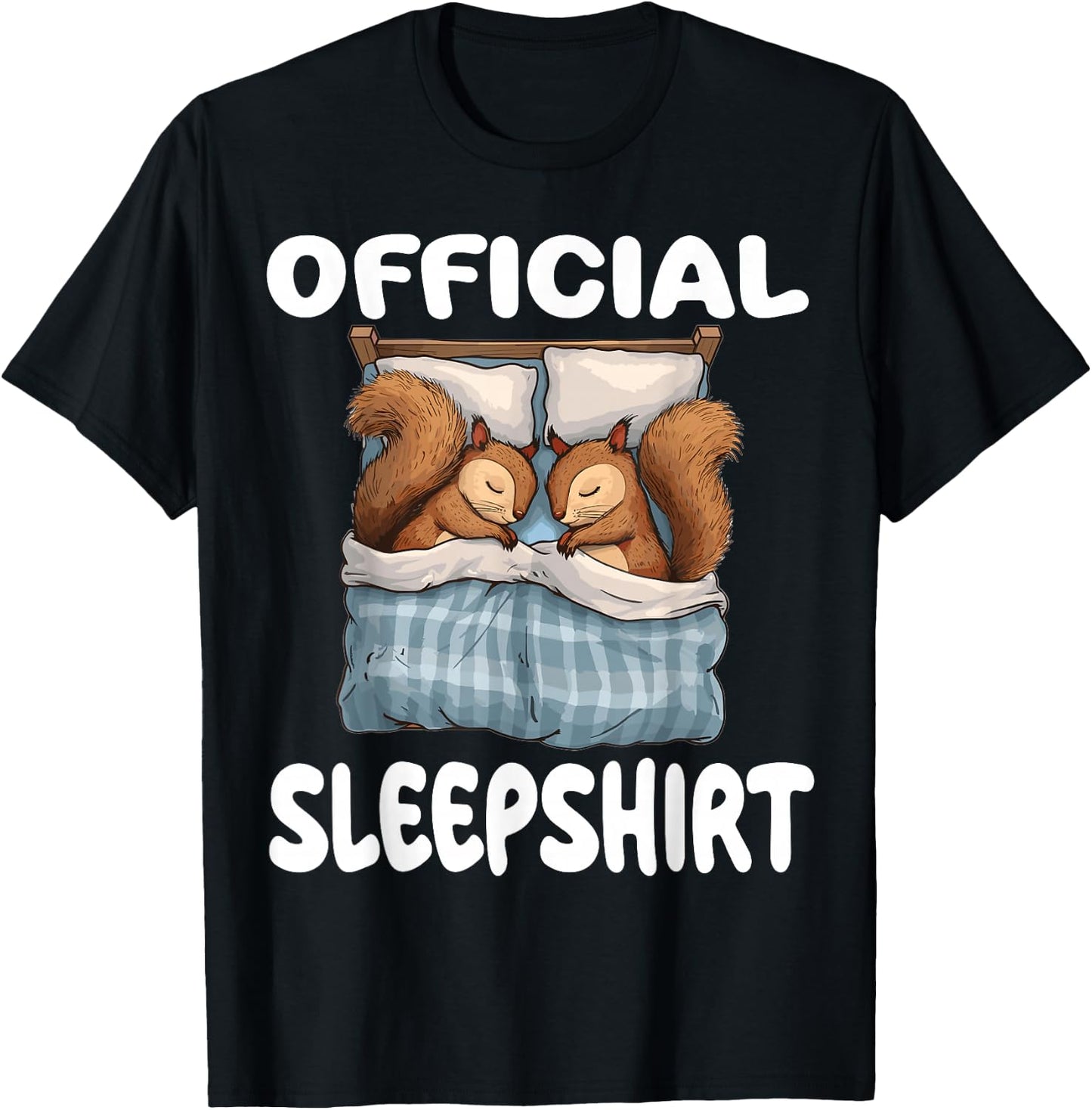 Squirrel Official Sleepshirt Pajamas Nightgown T-Shirt - T-Shirt | Black