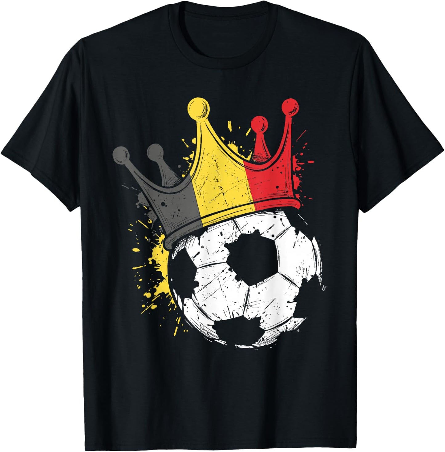 Belgian Flag Novelty Belgium T-Shirt - T-Shirt | Black