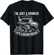 I'm Just A Drinker with A Smoking Problem Grilling BBQ Dads T-Shirt - T-Shirt | Black