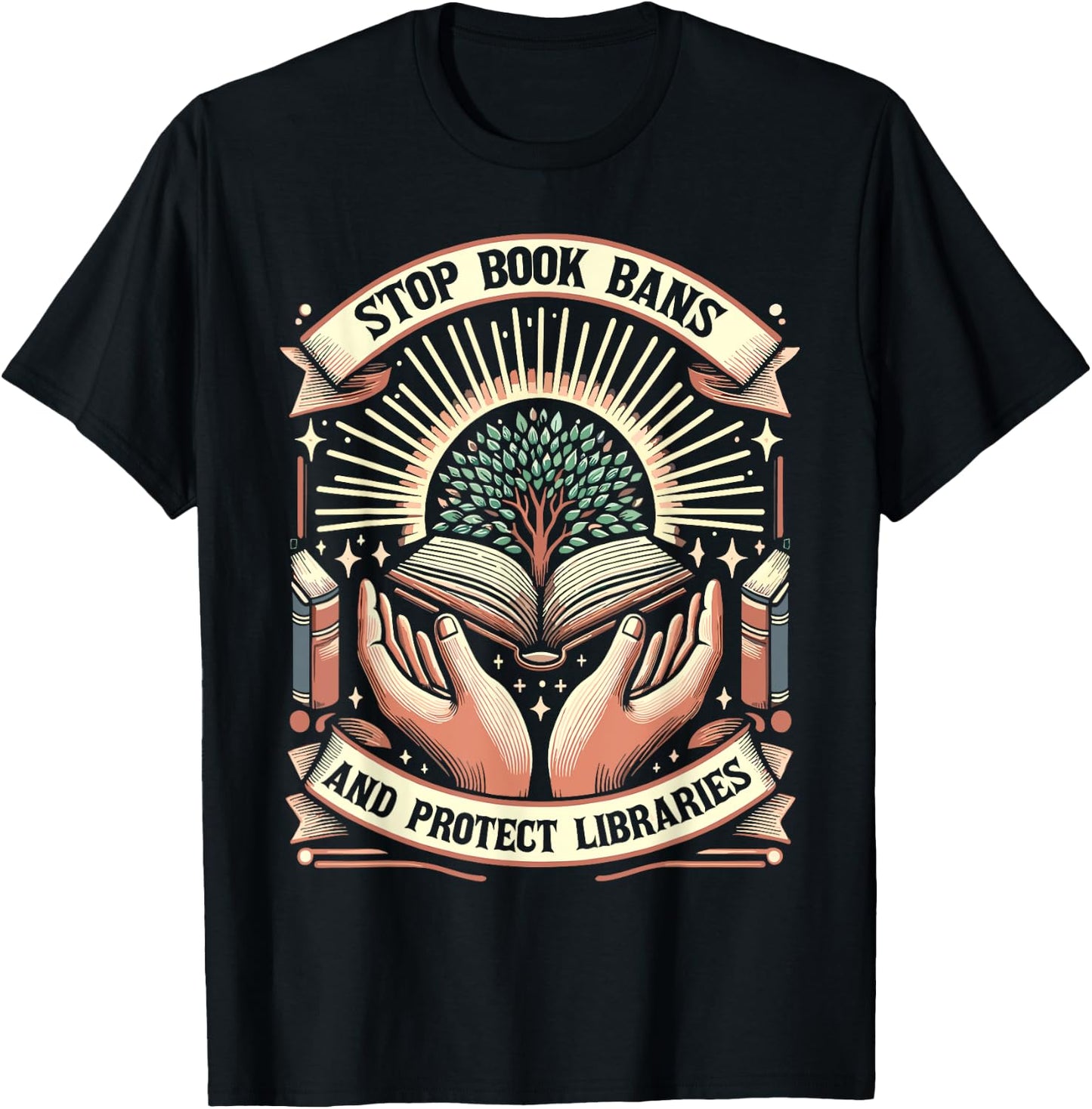 Banned Books Librarian Reading T-Shirt - T-Shirt | Black