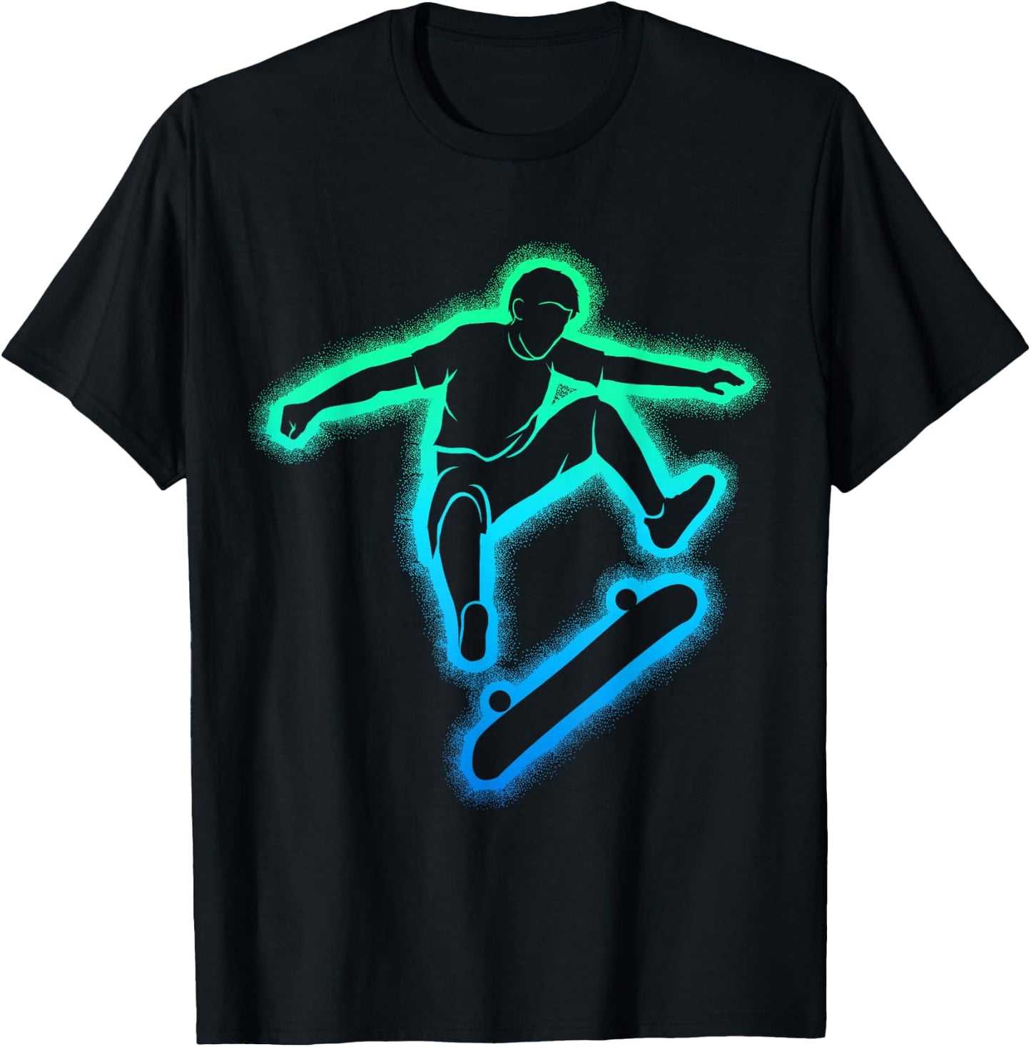 Skateboard Skateboarder Skater Boys Kids , black T-Shirt - T-Shirt | Black