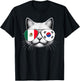 Mexican Korean Flag Funny Cat Mexico South Korea T-Shirt - T-Shirt | Black