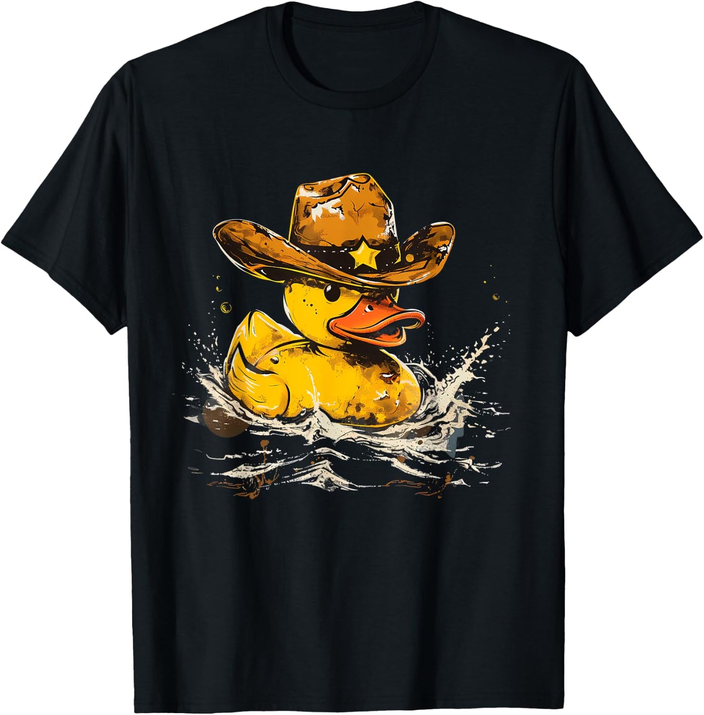 Rubber Duck Sheriff Marshal Rubber Duckie Rubber Duckling T-Shirt - T-Shirt | Black
