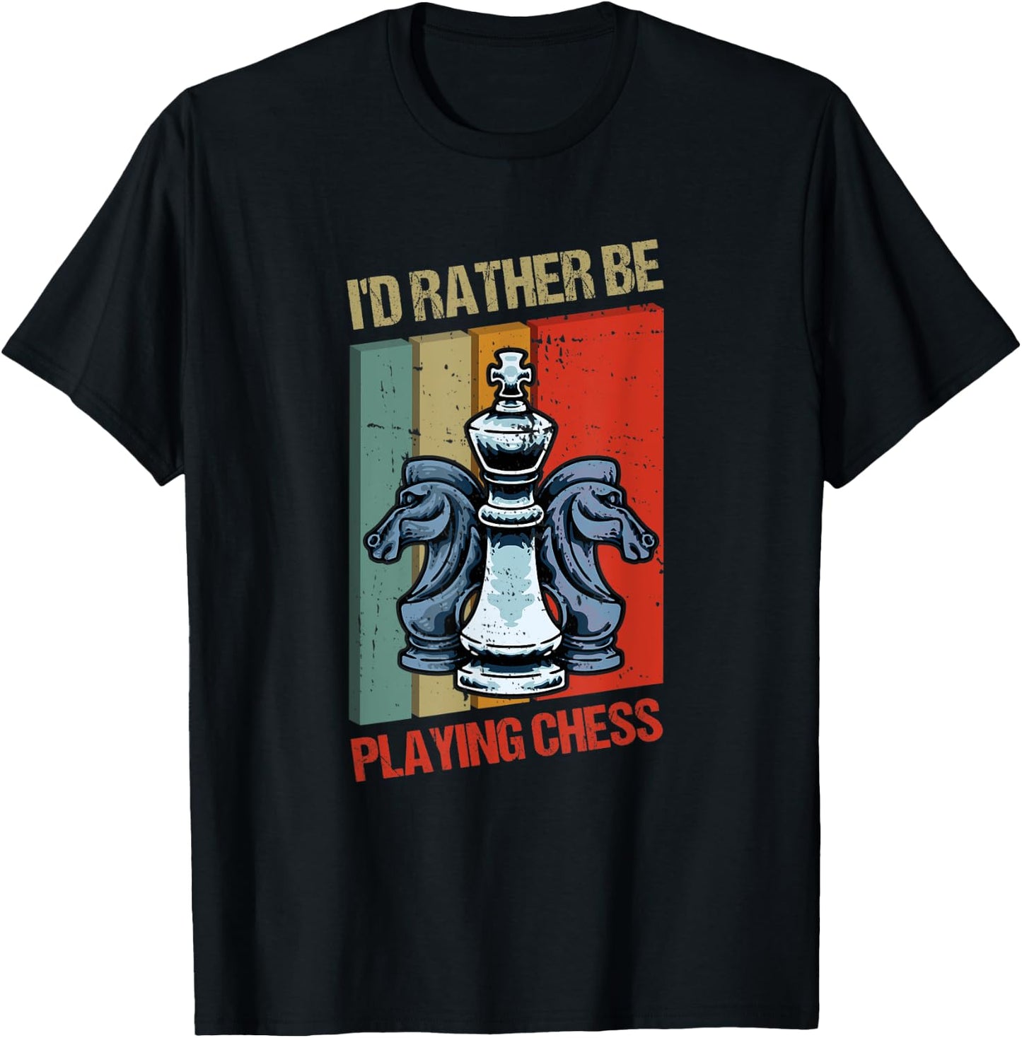I'd Rather Be Playing Chess T-Shirt - T-Shirt | Black
