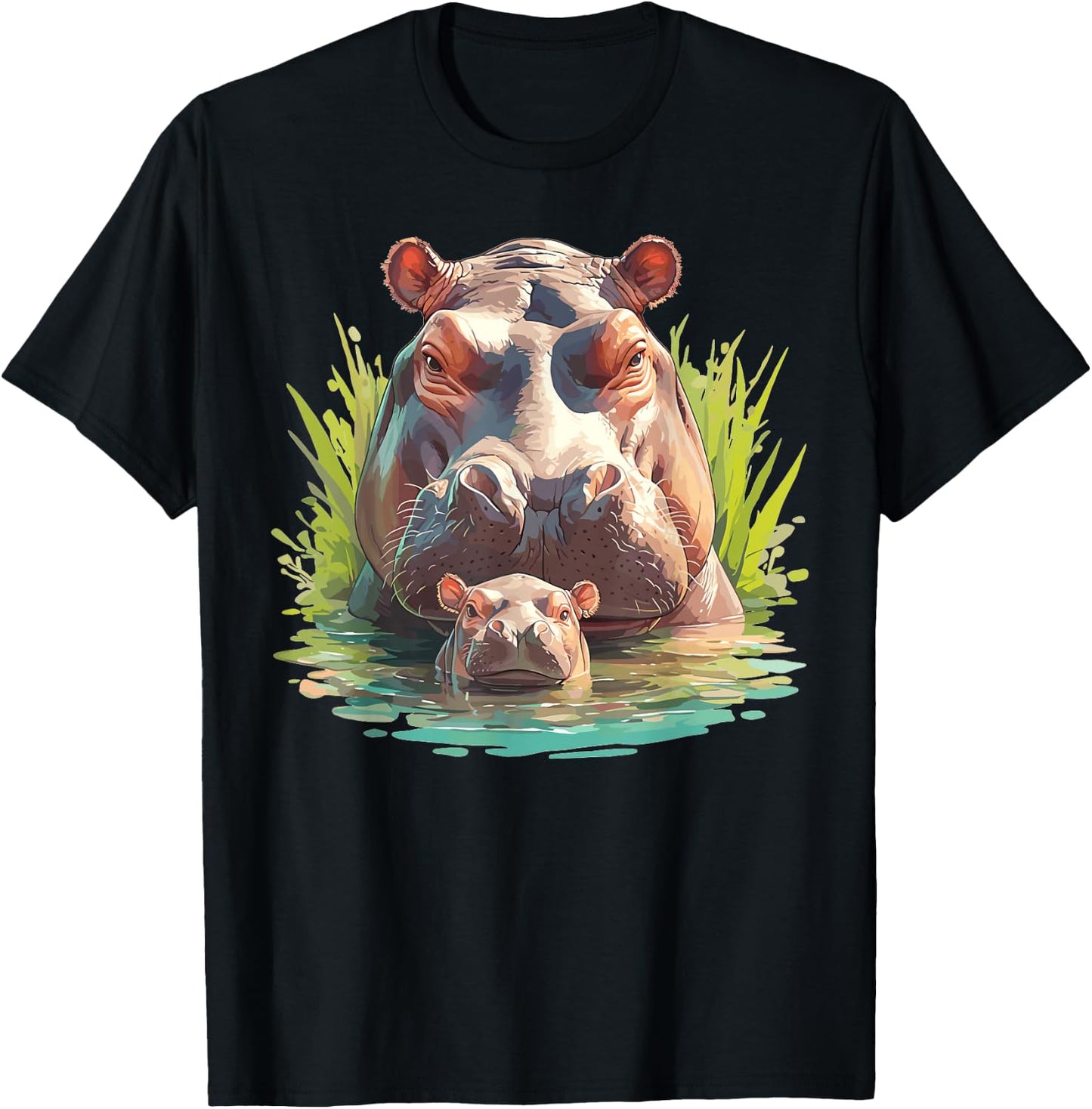 Hippos Hippo T-Shirt - T-Shirt | Black