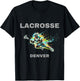 Colorful Lacrosse Player - Denver T-Shirt - T-Shirt | Black