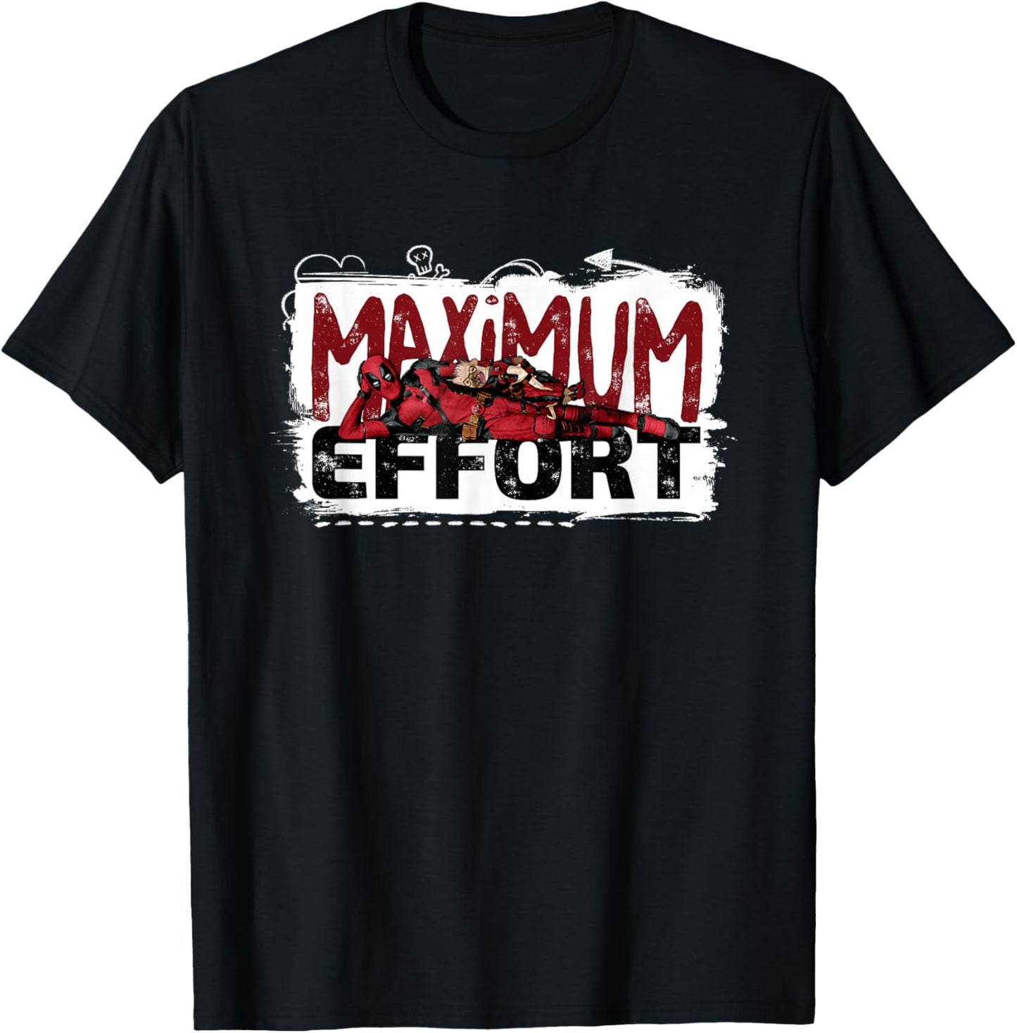 Marvel Studios Deadpool & Wolverine Dogpool Maximum Effort , Black, S T-Shirt - T-Shirt | Black
