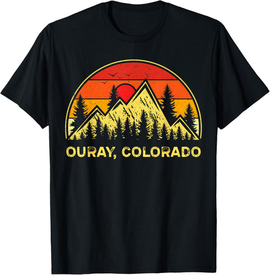 Vintage Ouray Colorado CO Mountains Outdoor Hiking Souvenir T-Shirt - T-Shirt | Black