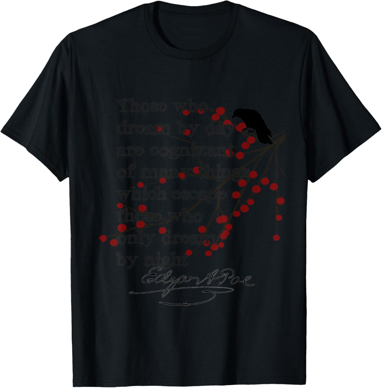 Edgar Allan Poe Shirt Bookworm Gifts Writer English Teacher T-Shirt - T-Shirt | Black