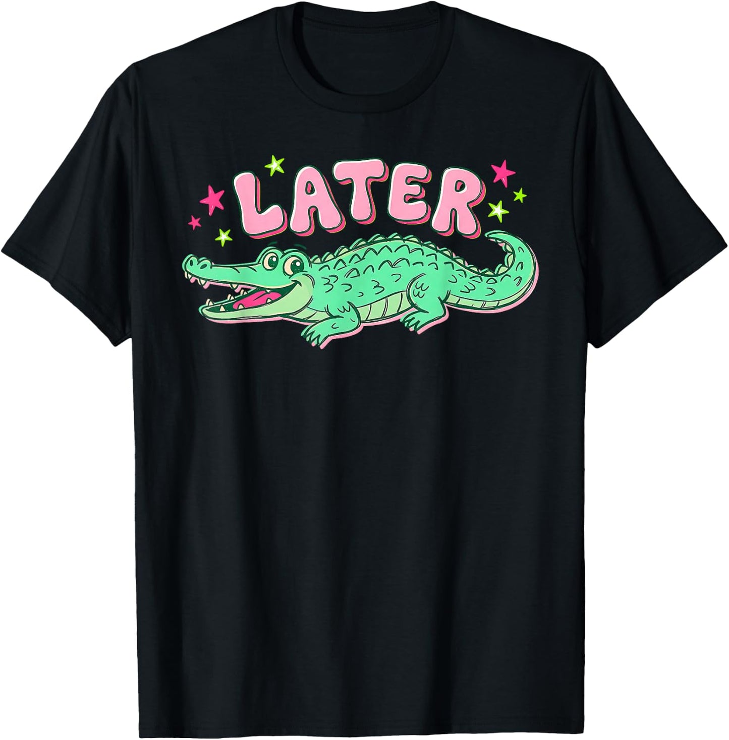 Funny Later Gator Sarcastic Saying Vintage Later Alligator T-Shirt - T-Shirt | Black