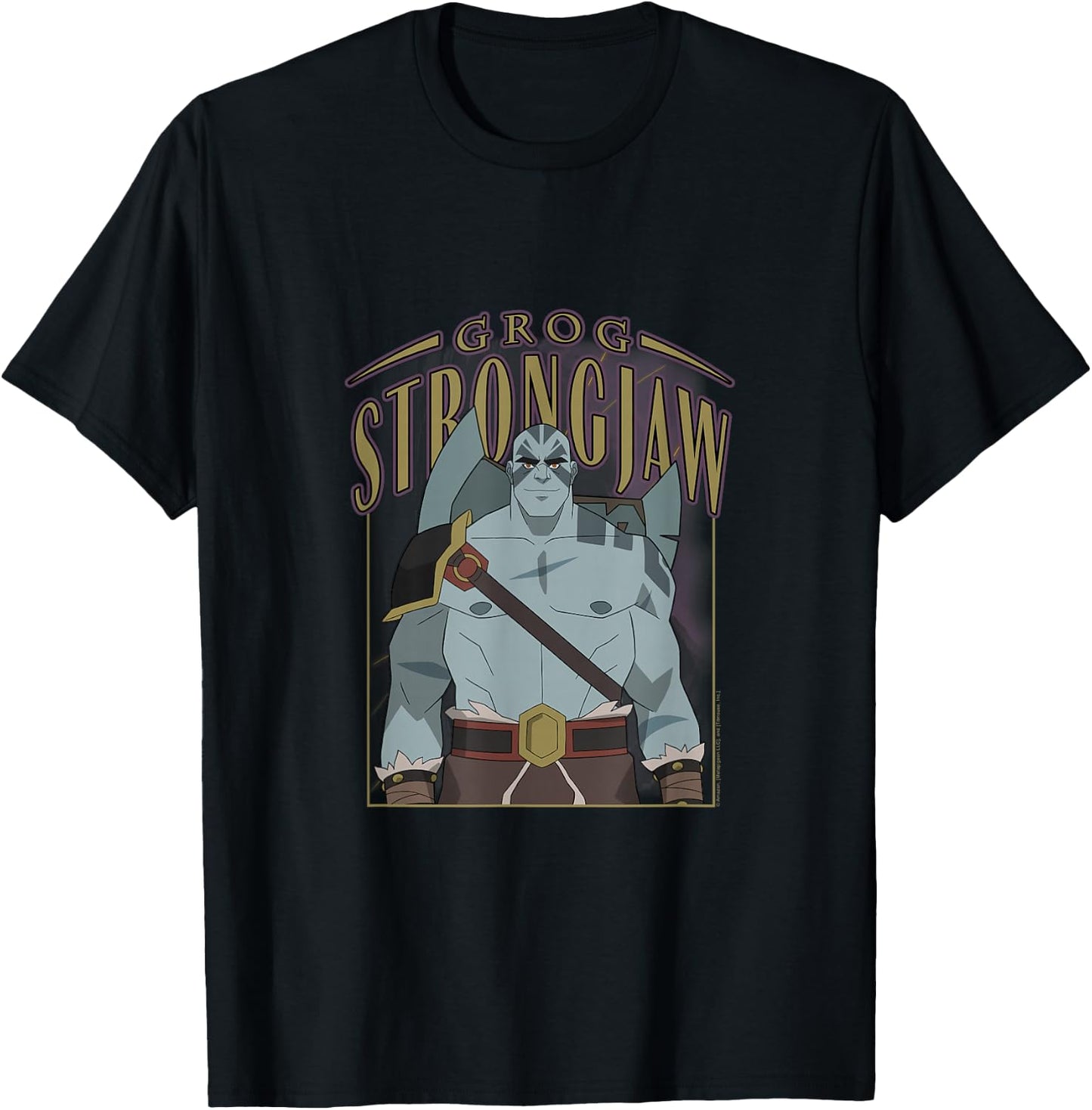 The Legend of Vox Machina Grog Strongjaw T-Shirt - T-Shirt | Black