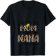 I Have Two Titles Mom And Nana Leopard Print Mother's Day V-Neck T-Shirt - T-Shirt | Black