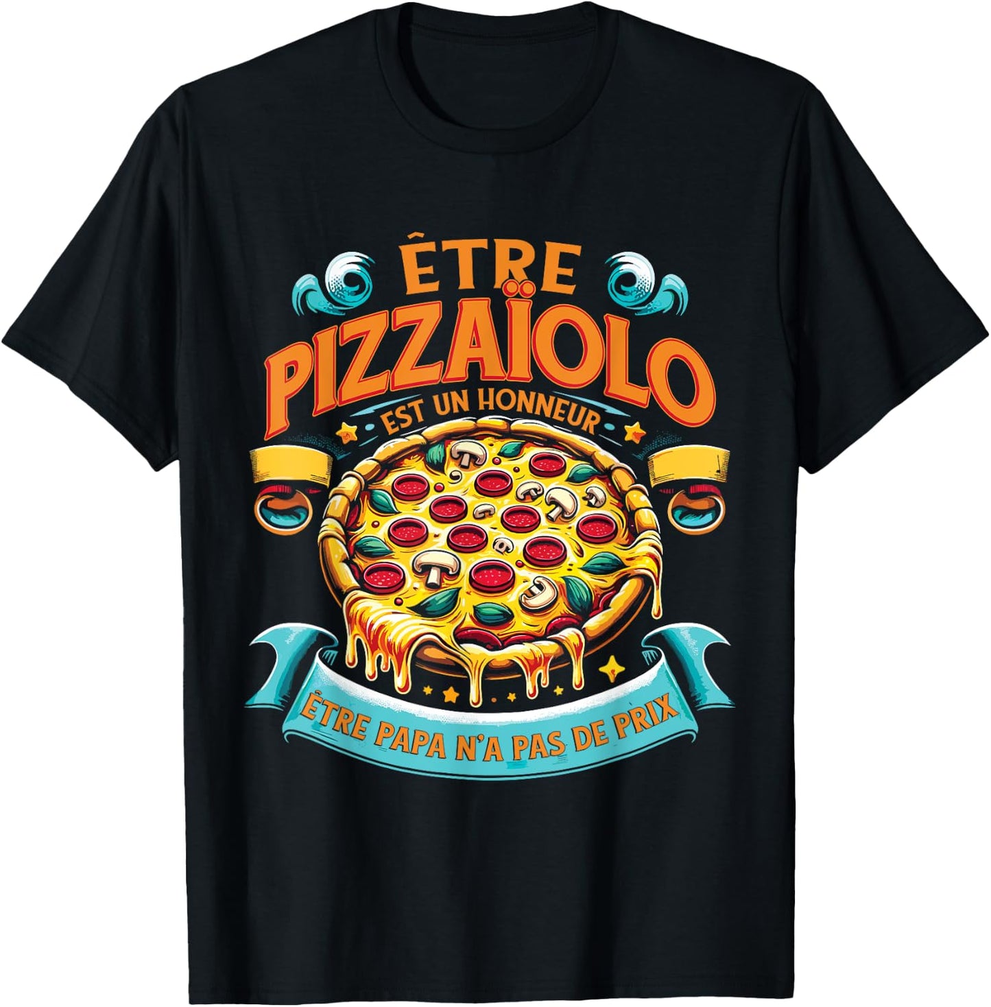 Pastry Chef Pizza Maker Funny , Black, S T-Shirt - T-Shirt | Black